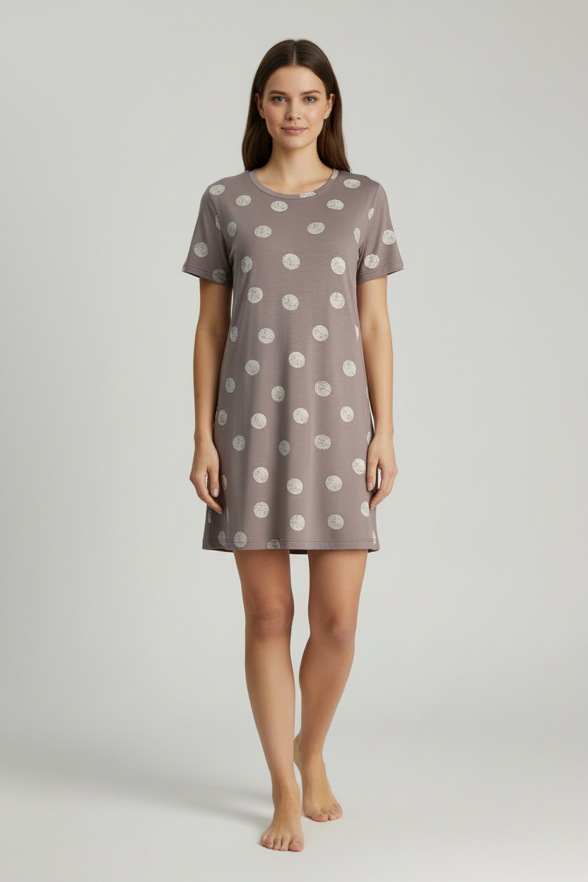 Нощница с точки - мини дължина