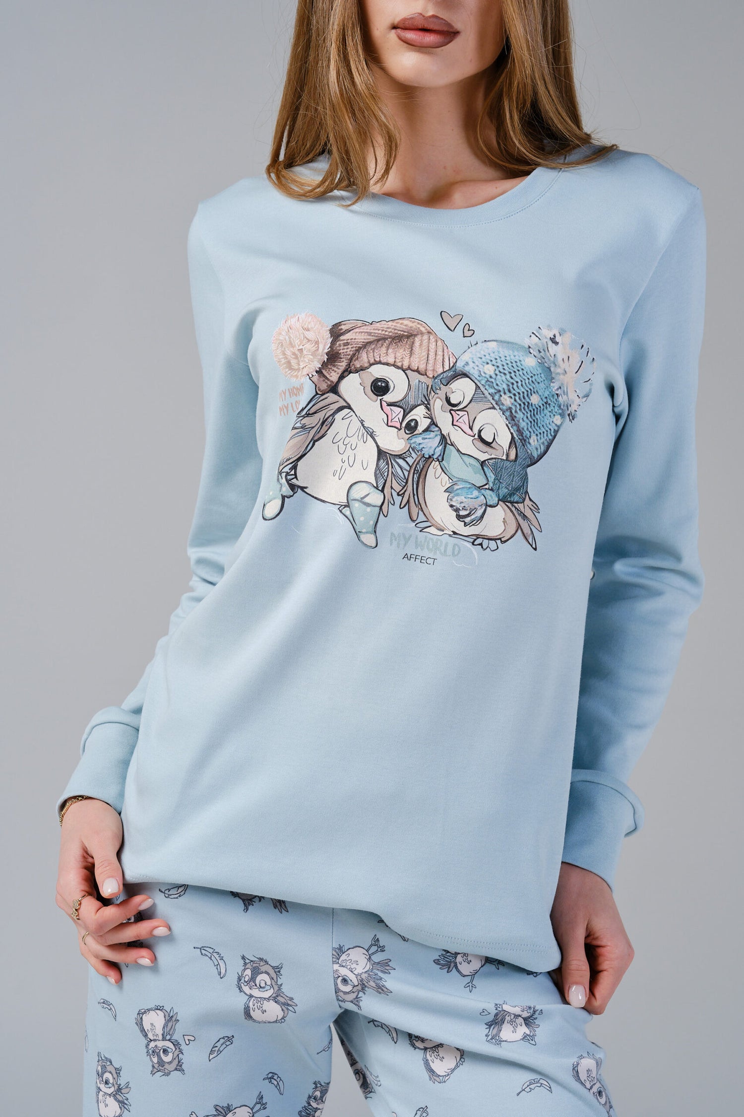 Зимна Дамска Пижама “Owls in love”