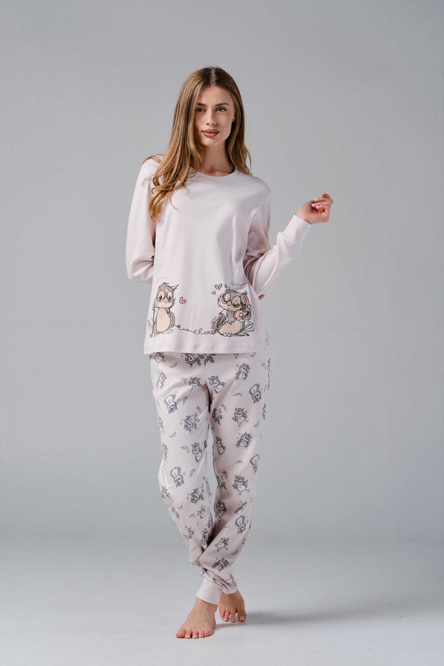 Зимна Дамска Пижама "Owl Love Dream"