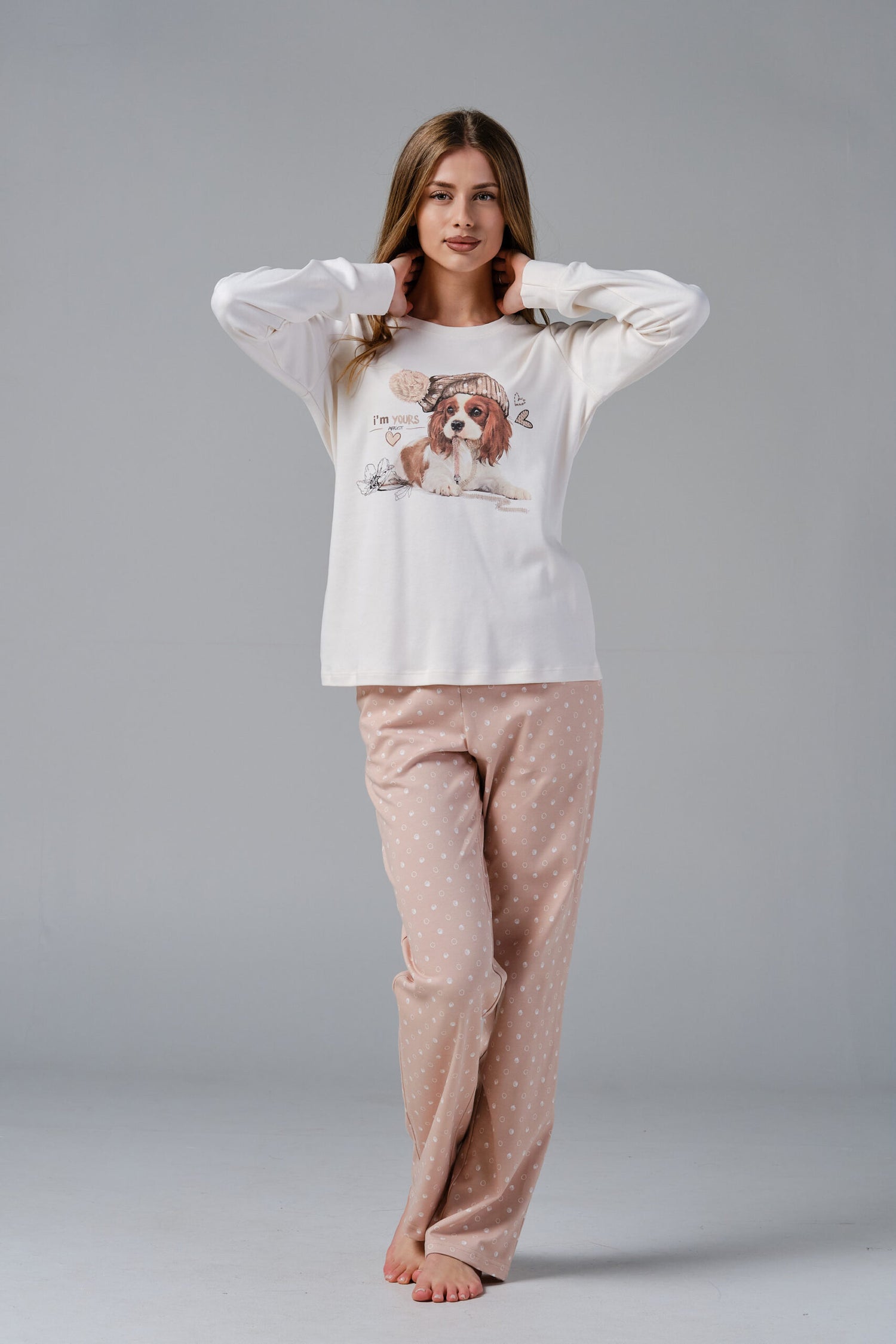 Зимна Дамска Пижама "Puppy Dreams"
