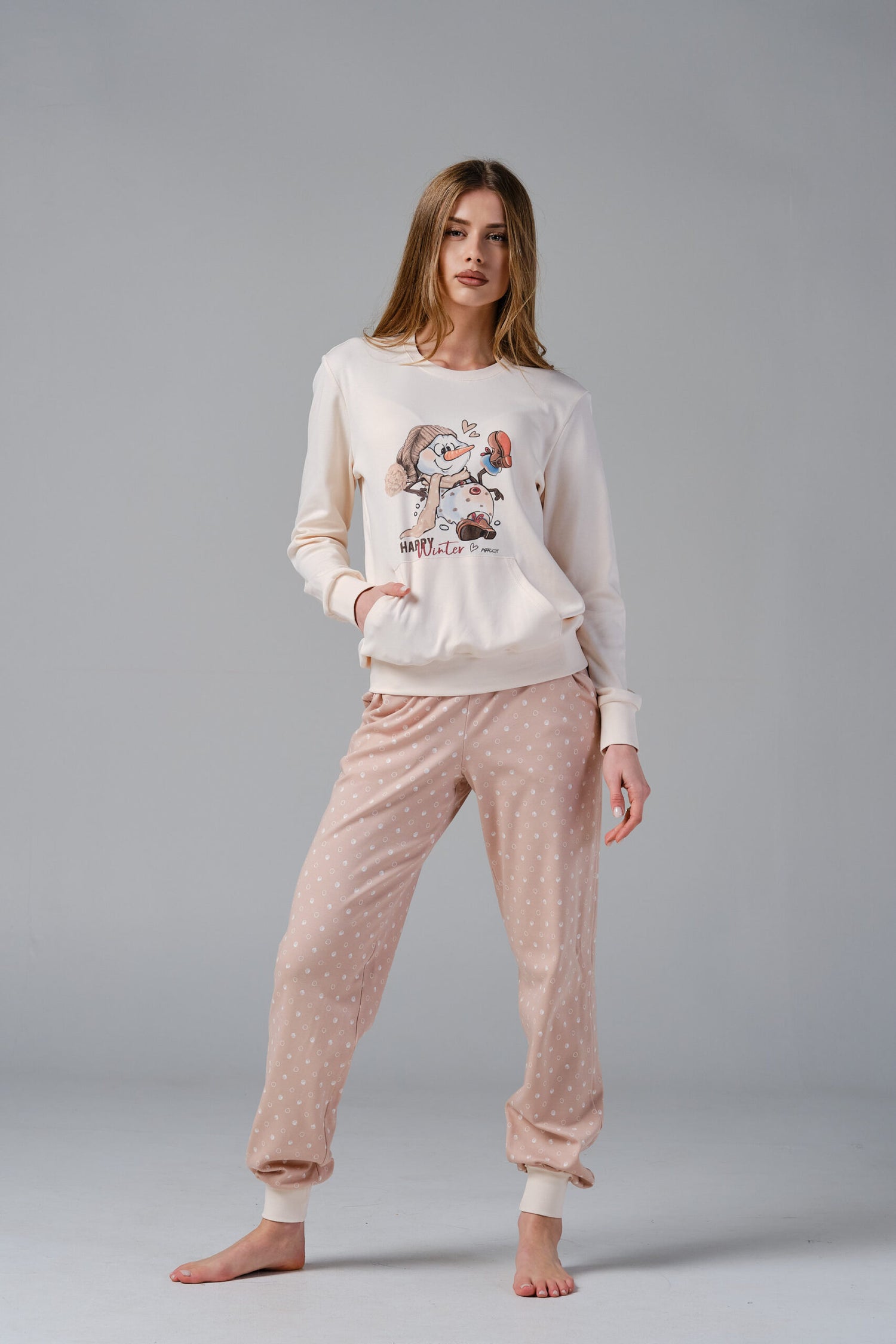 Зимна Дамска Пижама "Smiley Snowman 2"