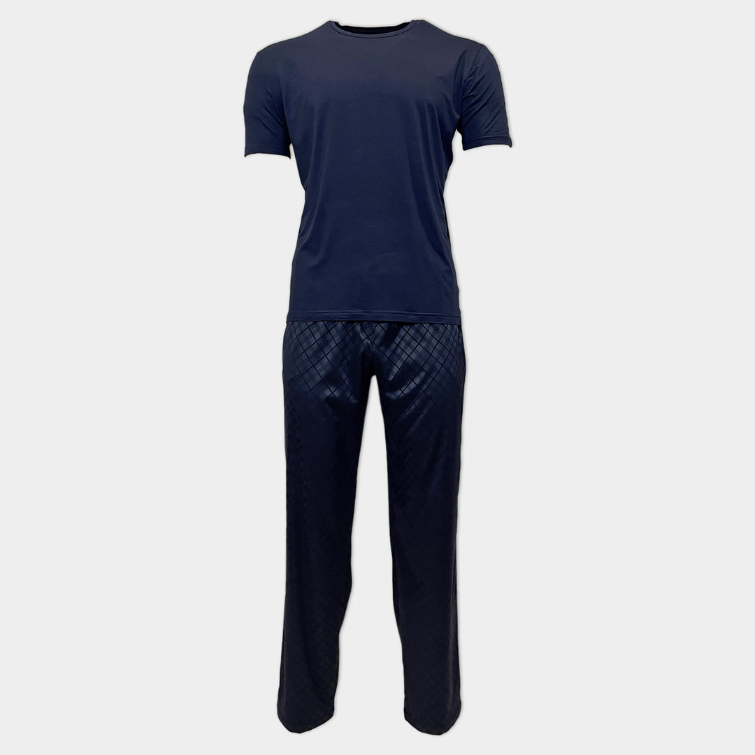 Луксозна мъжка пижама от сатен и модал