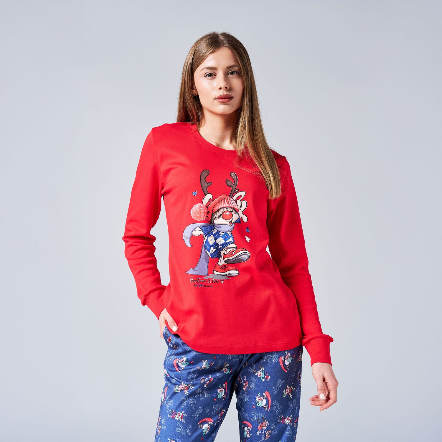 Коледна Дамска Пижама "Rudolf"