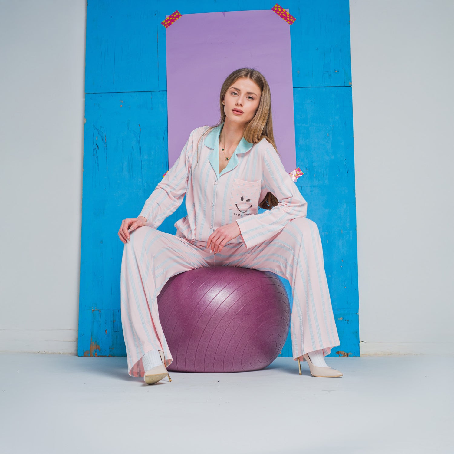 Луксозна Дамска Пижама "Happy smiley"