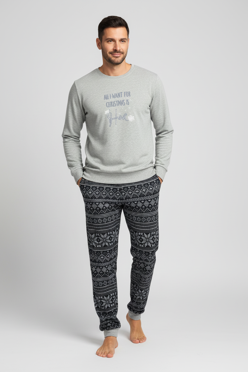 Мъж в коледна пижама All I want for Christmas