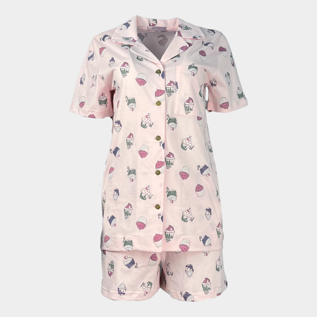 Лятна дамска пижама "Cupcake"