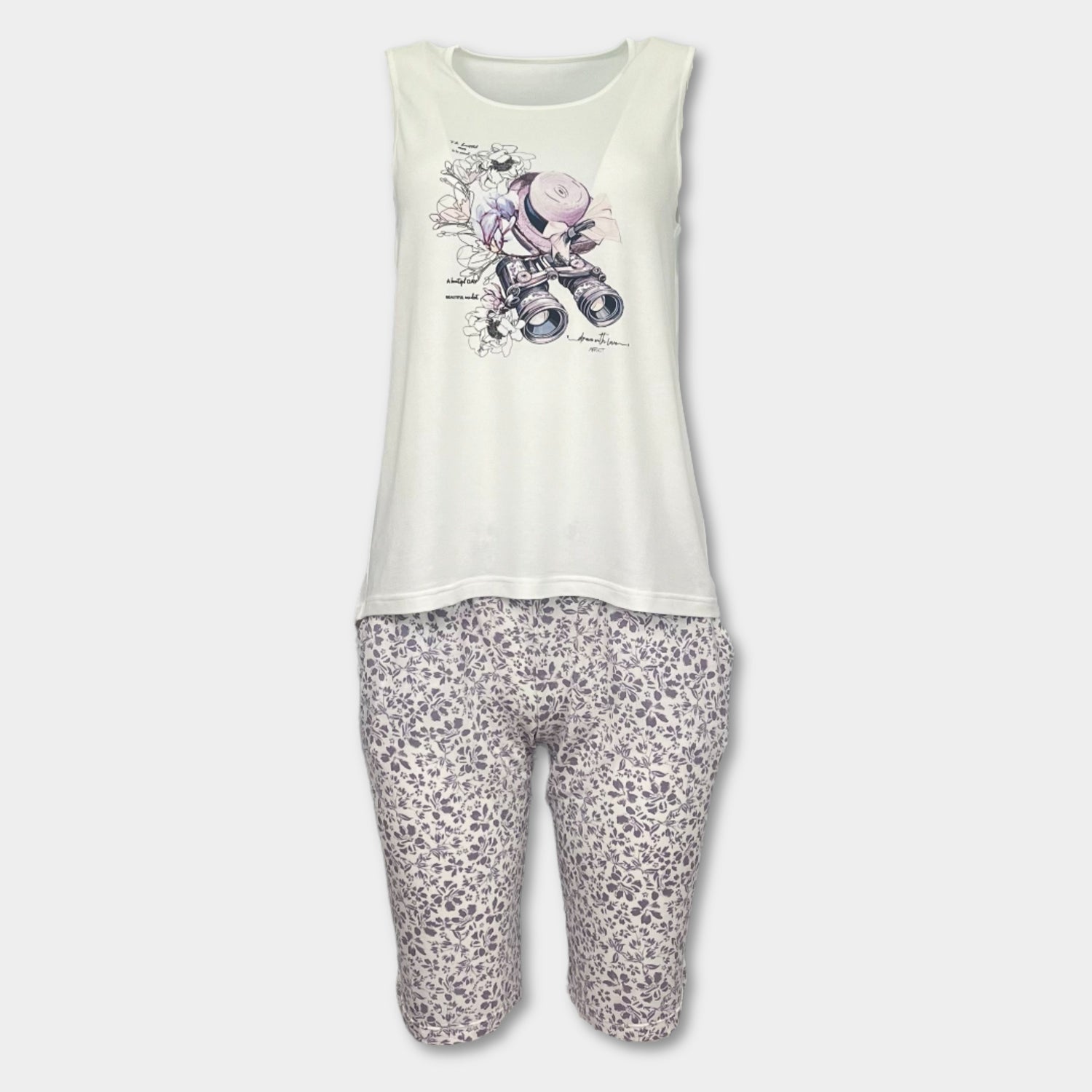 Лятна дамска пижама "Binoculars"