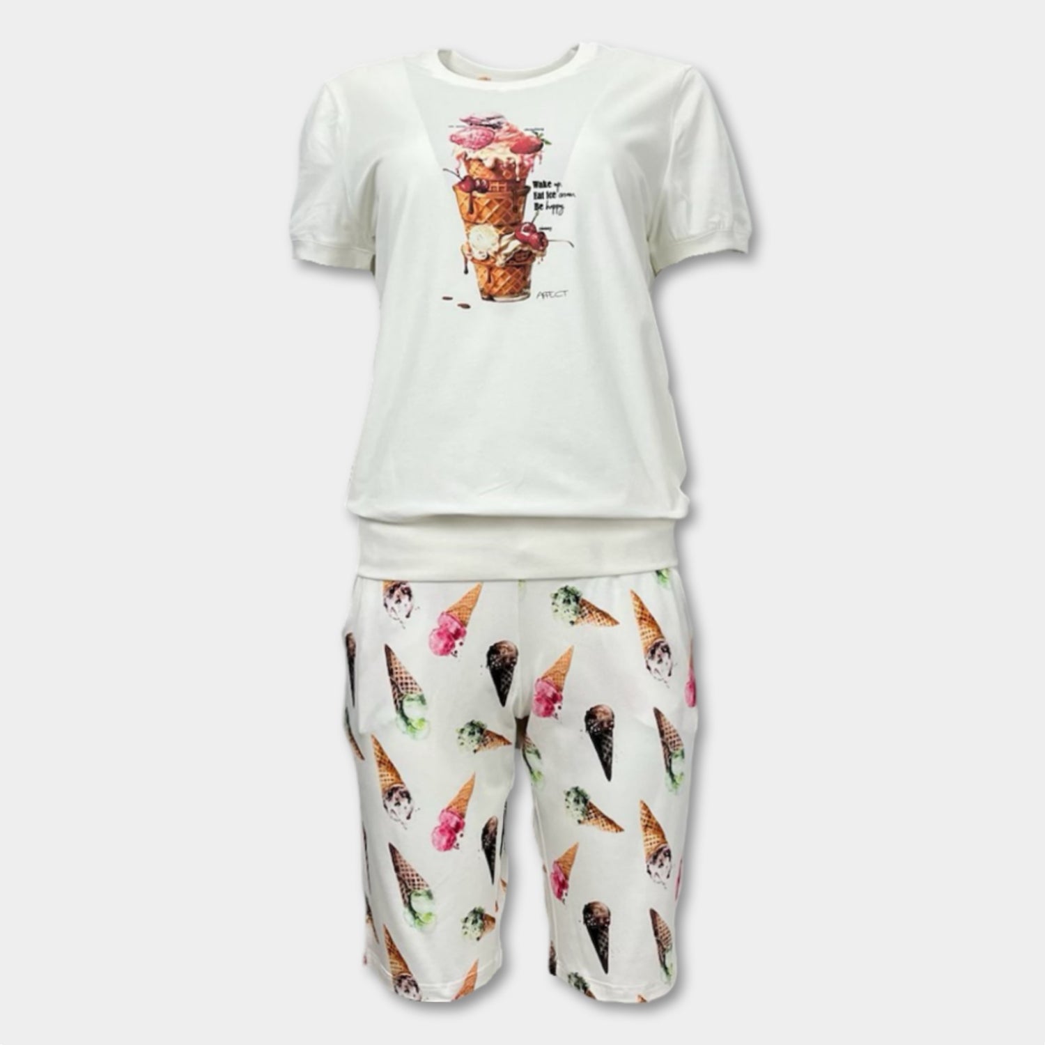 Лятна дамска пижама "Ice cream"