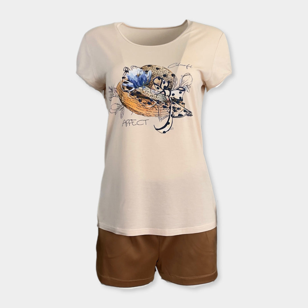 Дамска пижама с къс панталон "Colorfull"