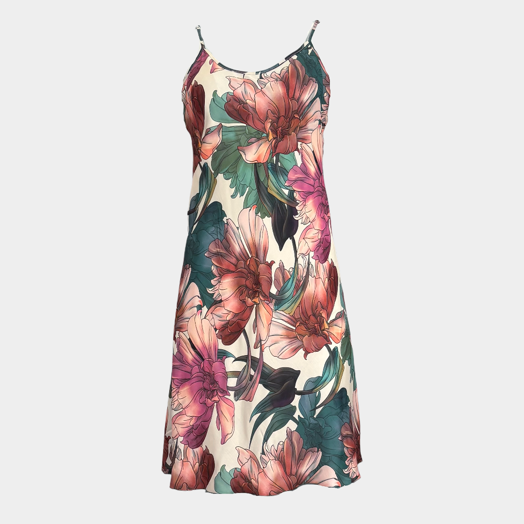 Дамска сатенена нощница " FloraLux"