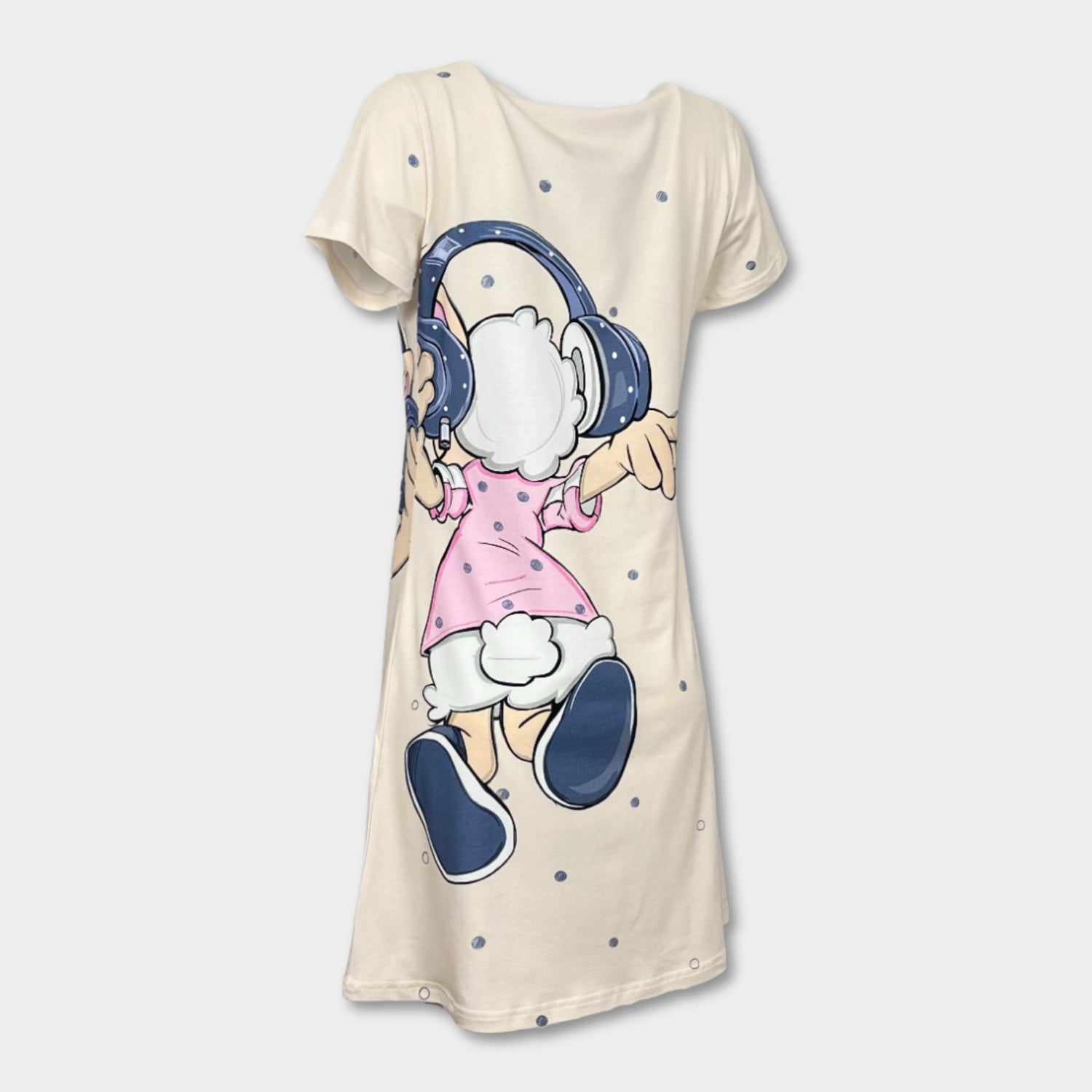 Дамска нощница с къс ръкав "Musical Sheep..."