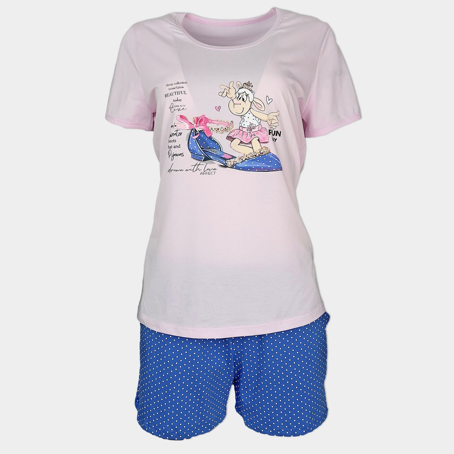 Лятна дамска пижама "Princes Sheep"