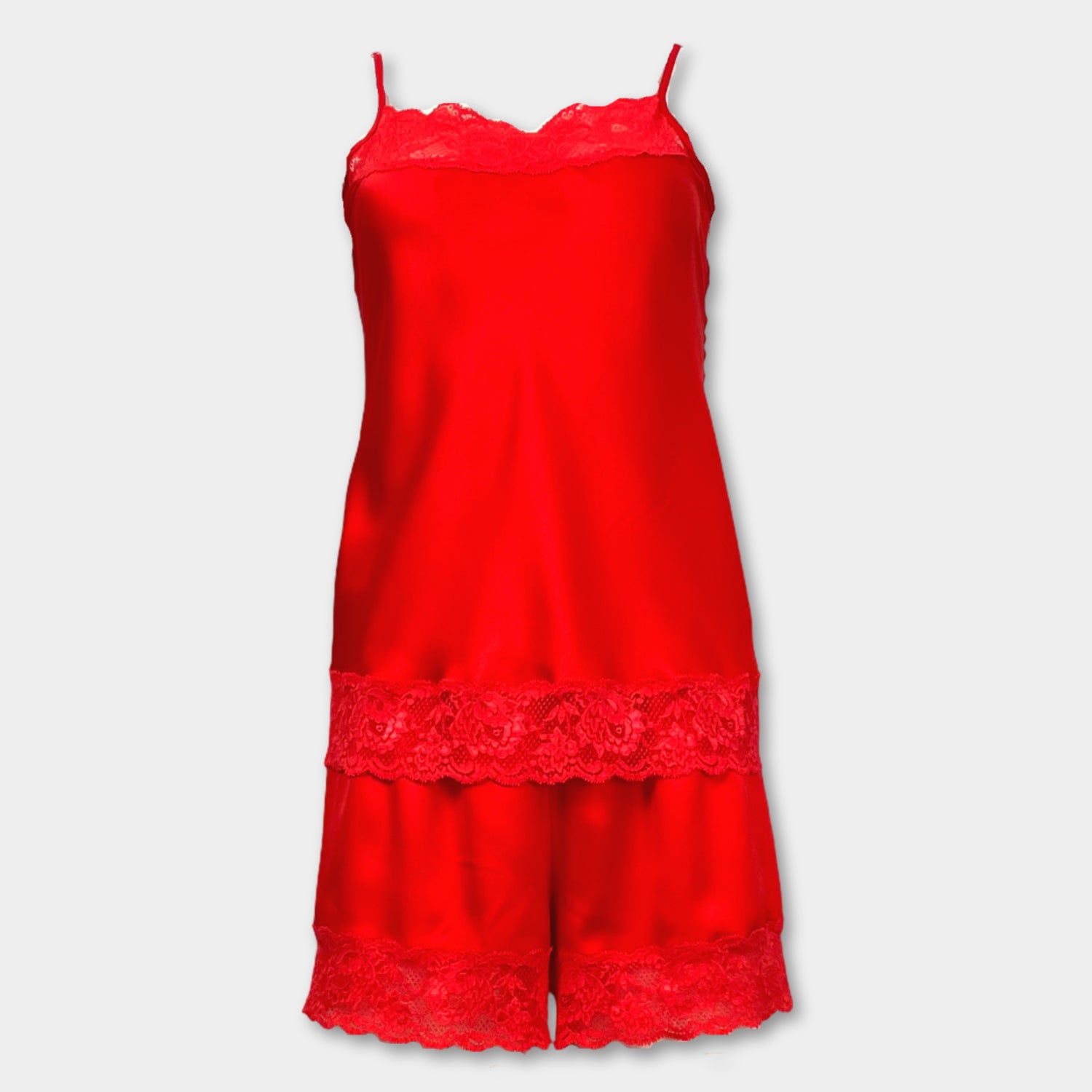 Лятна сатенена дамска пижама"Love..."