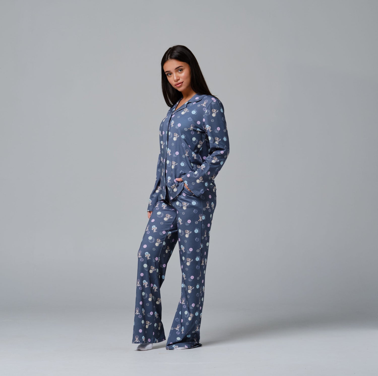 Дамска Пижама "Lazy Button Days"