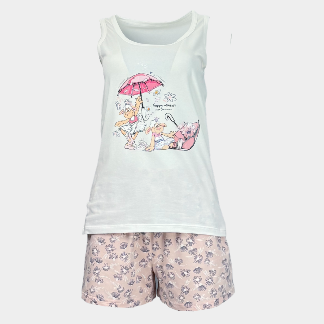 Лятна дамска пижама "Happy moments"