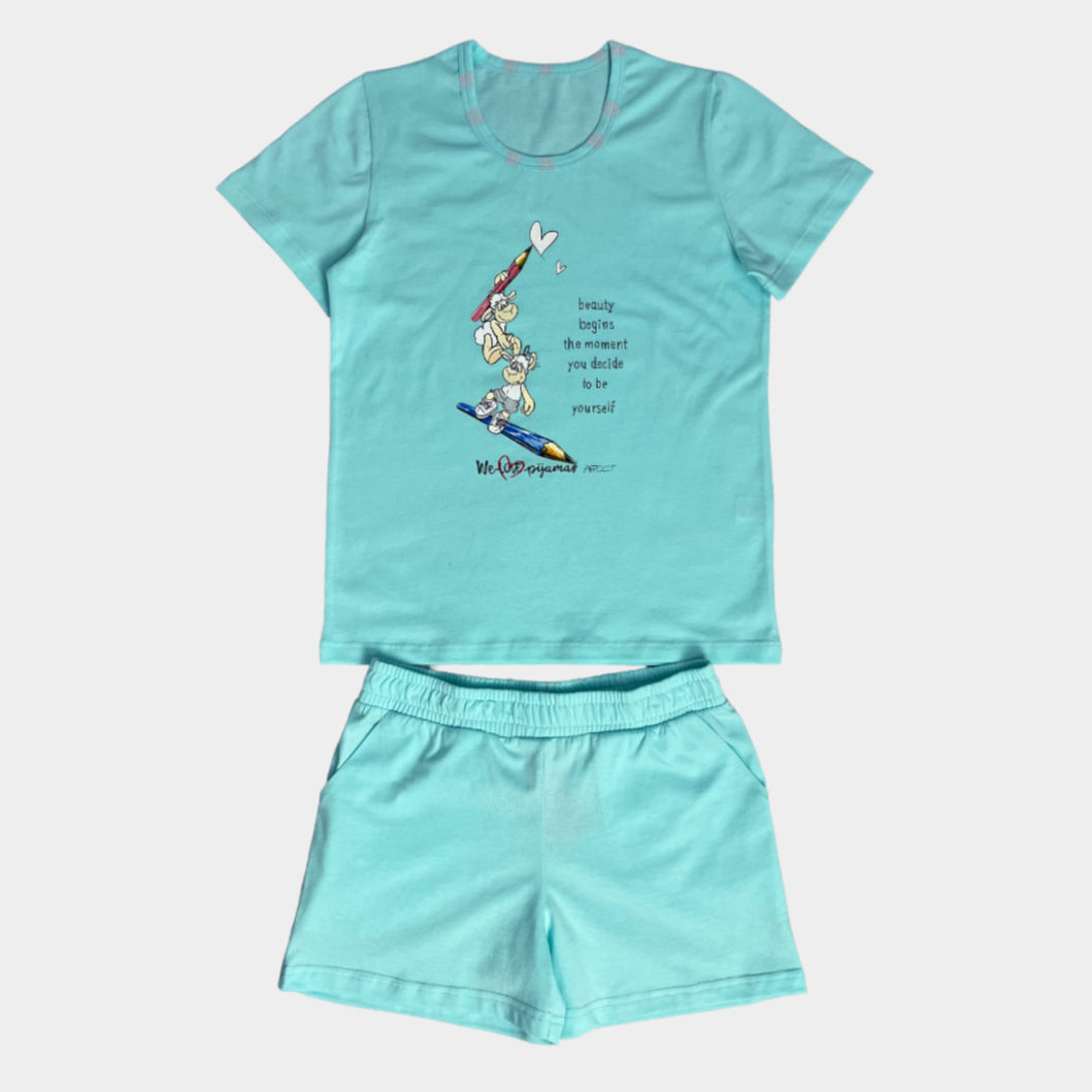 Детска пижама "Drown with love"