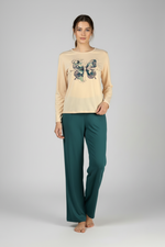 Дамски комплект Emerald Dream с пеперуда