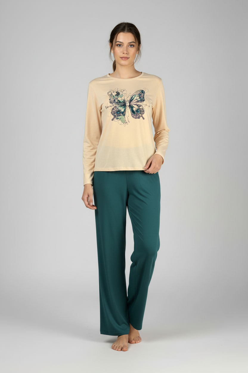 Дамски комплект Emerald Dream с пеперуда
