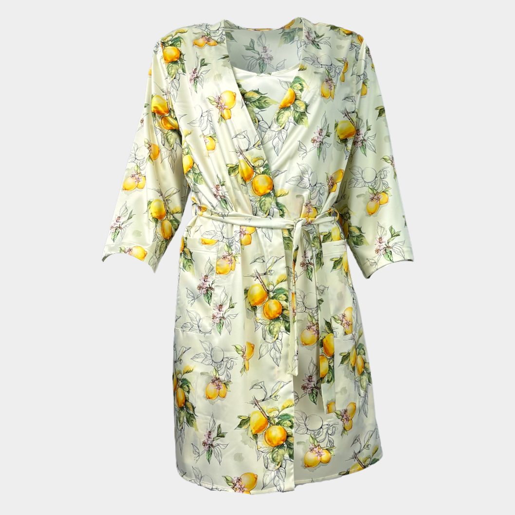 Сатенен Халат "Lemon whisper"