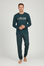 Мъж в тъмнозелена пижама Let's Roll
