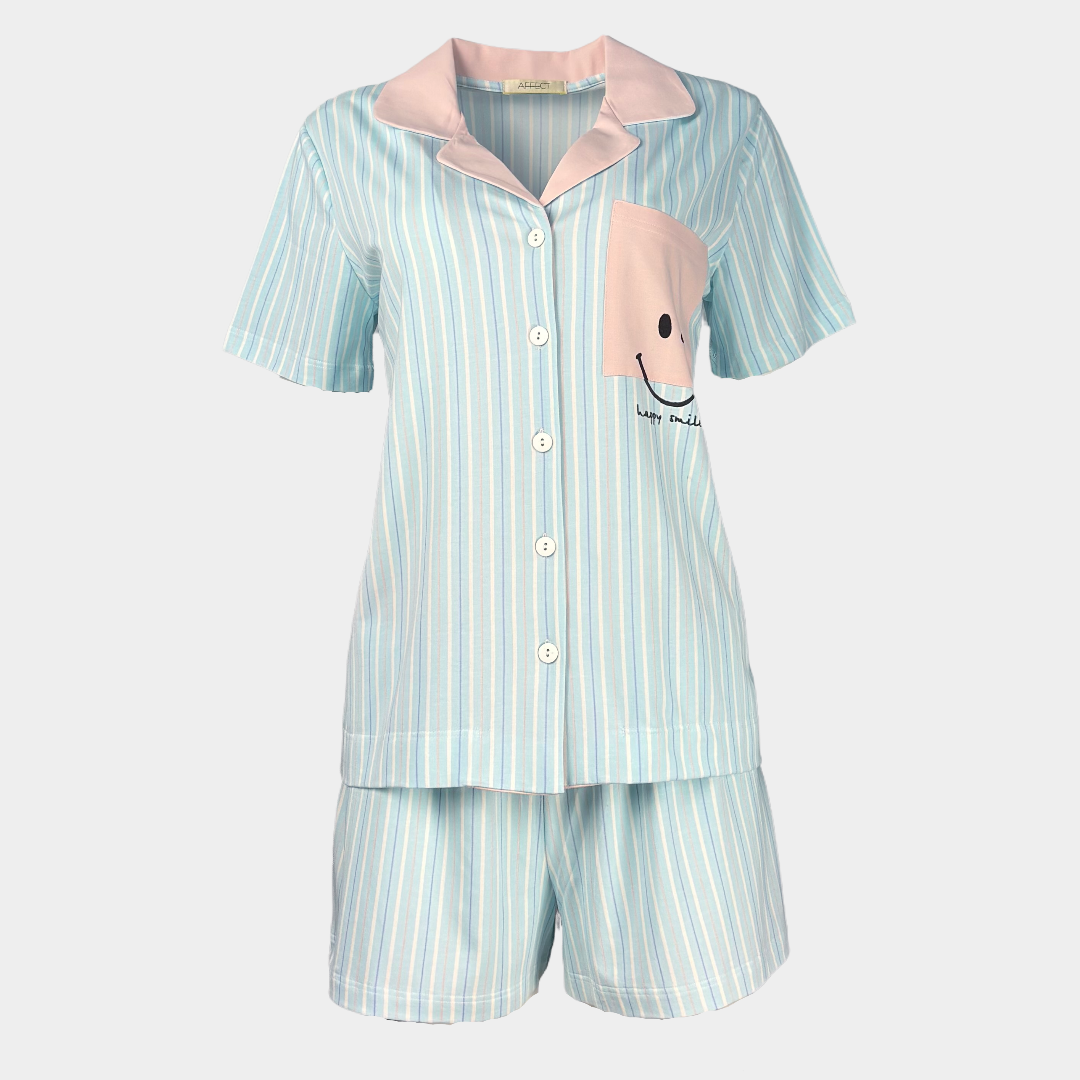 Лятна дамска пижама "Minty smile"