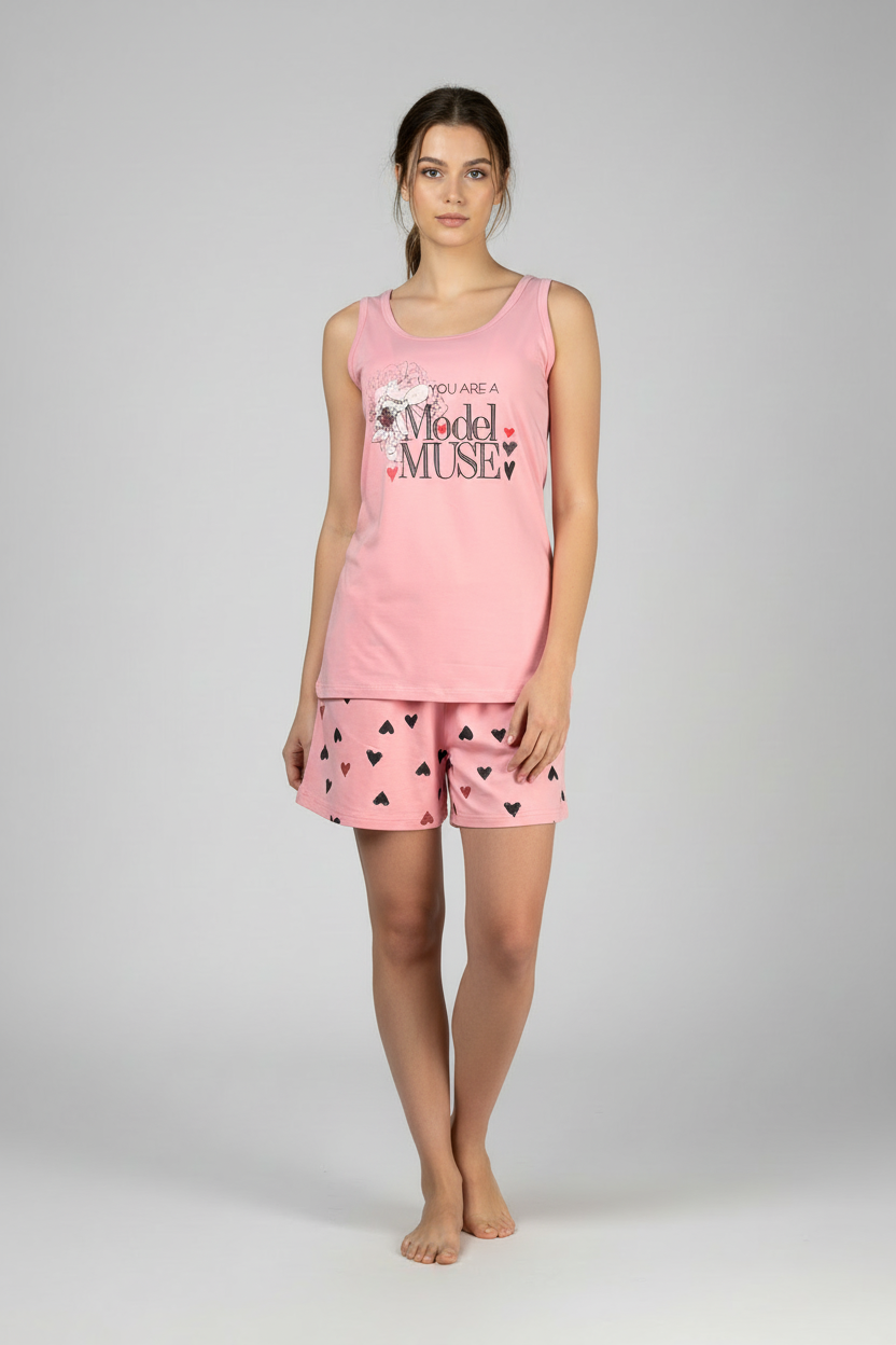 Розов летен комплект Model Muse