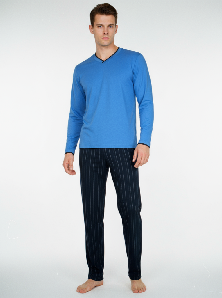 Мъжка Пижама "Classic Stripes in blue"