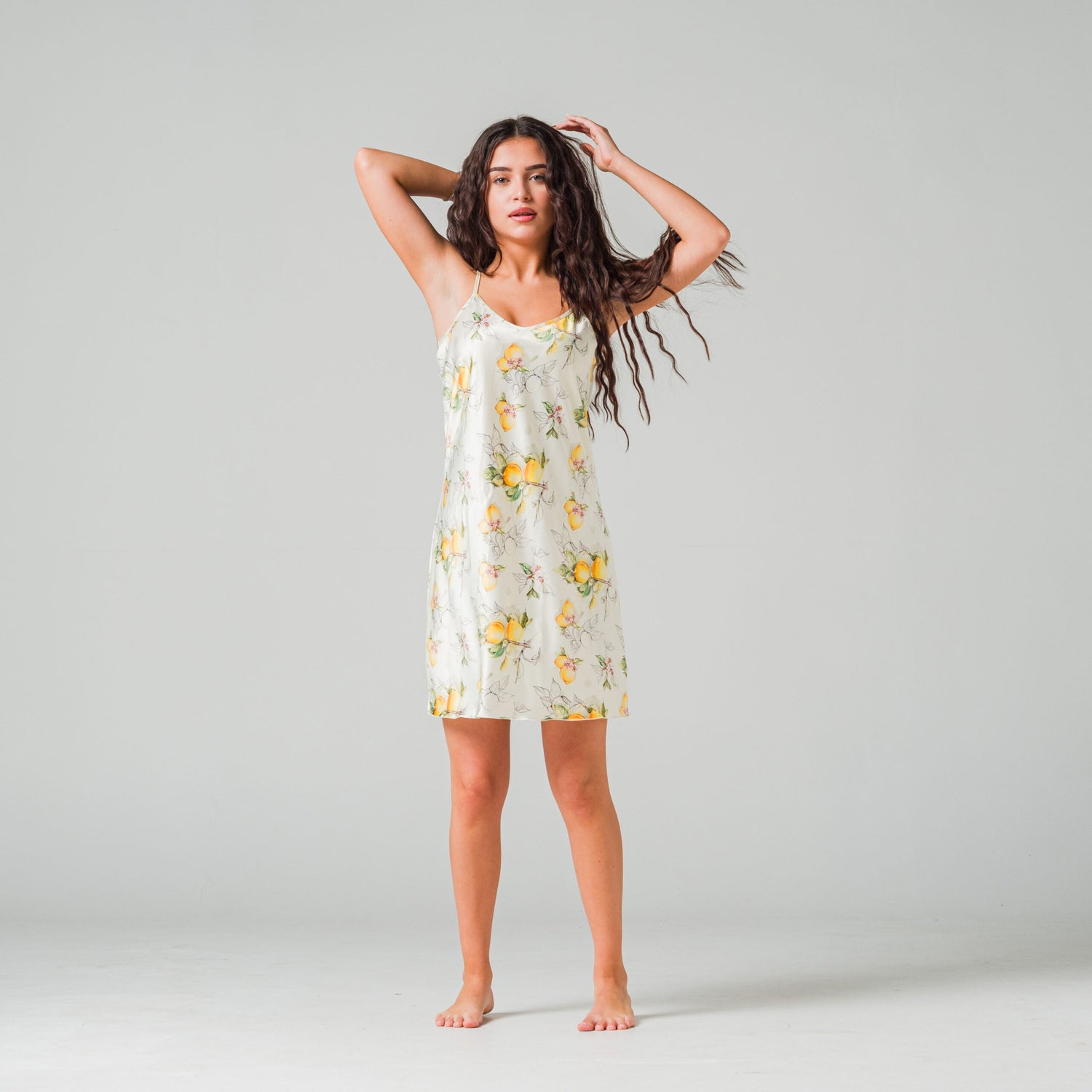 Дамска сатенена нощница "Lemon whisper"