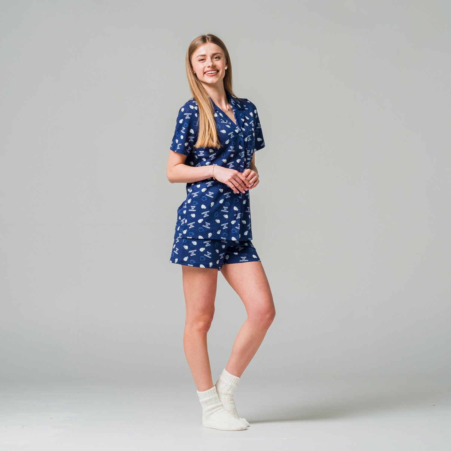 Лятна дамска пижама "Coffee time"