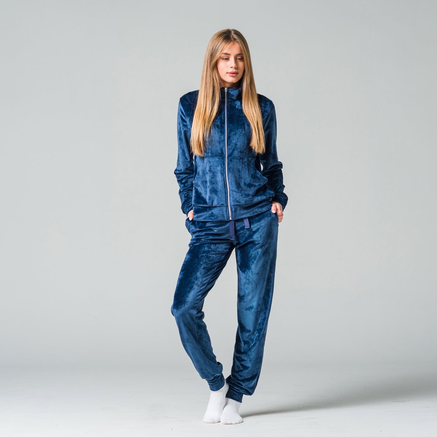 Дамски Комплект от плюш с цип "Ink"