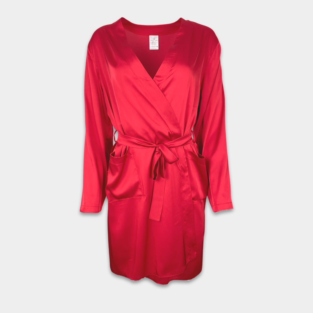 Сатенен Халат в Червено