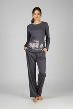 Тъмносив дамски комплект Teddy Sleep