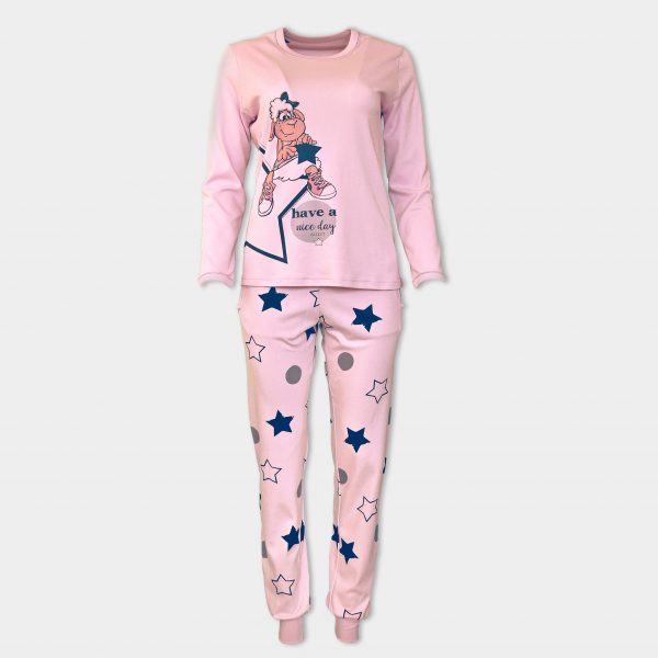 розова пижама с звездички