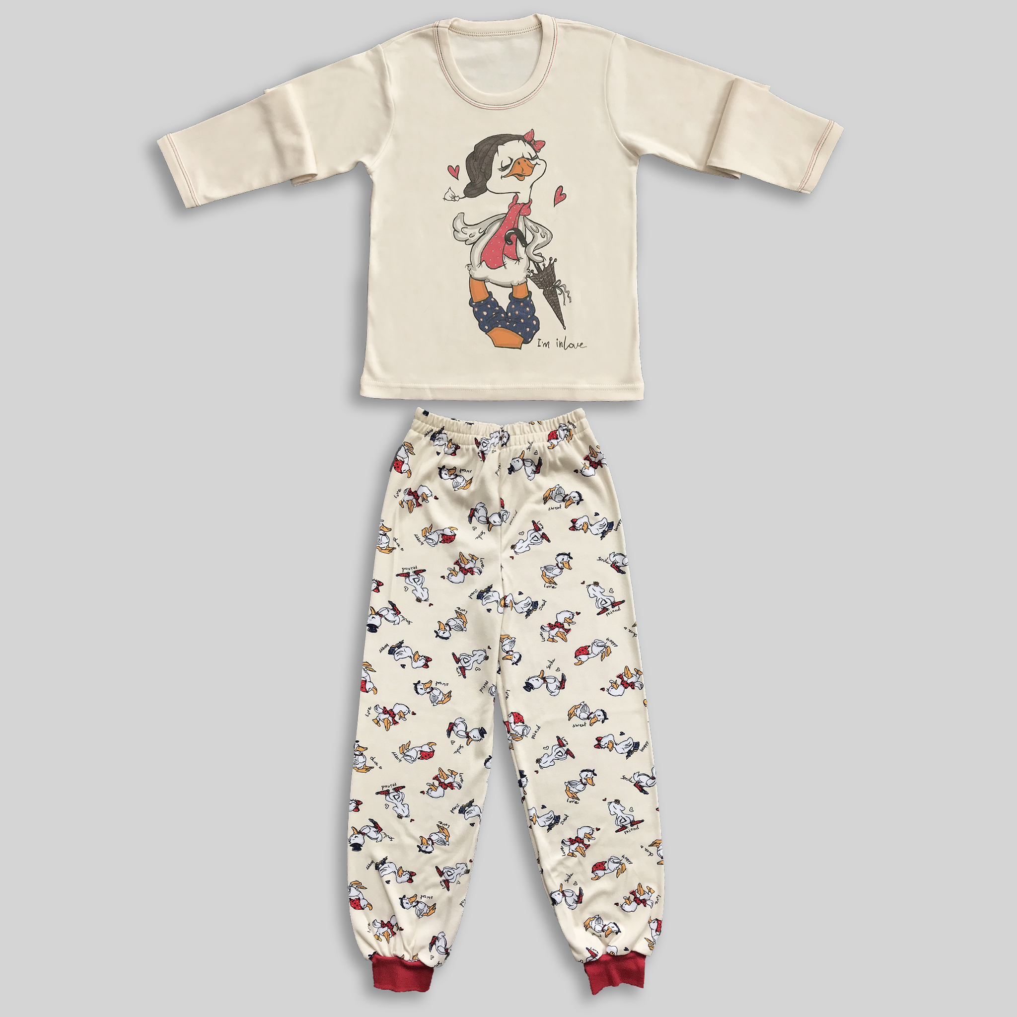 Children`s Pajamas "Duck with a hat"